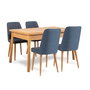 Hanah Home Santiago Atlantic Dark Blue Conjunto de Comedor Extensible